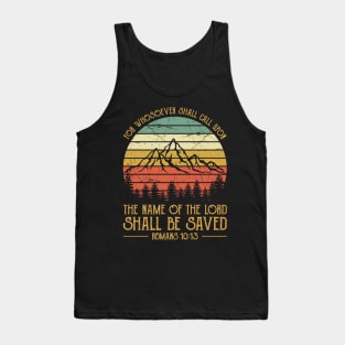 Vintage Christian For Whosoever Shall Call Upon The Name Of The Lord Shall Be Saved Tank Top